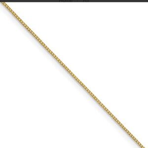 18k gold box chain Necklace
